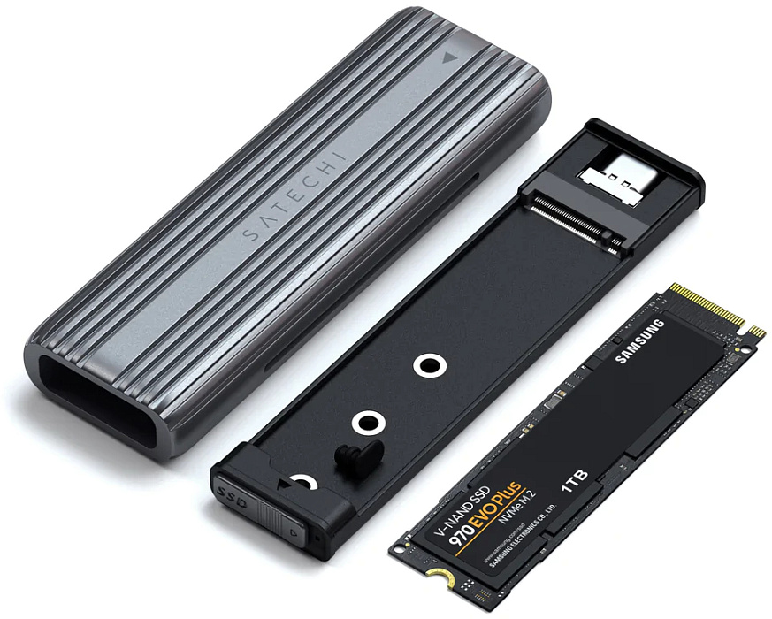 Внешний корпус Satechi USB-C NVMe/SATA SSD Enclosure для M.2 SSD (Space Gray) купить в интернет-магазине icover