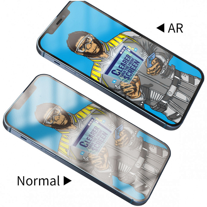 Защитное стекло BlueO 2.5D Silk Anti-reflective (MB26-12-6.1) для iPhone 12/12 Pro (Black) купить в интернет-магазине icover