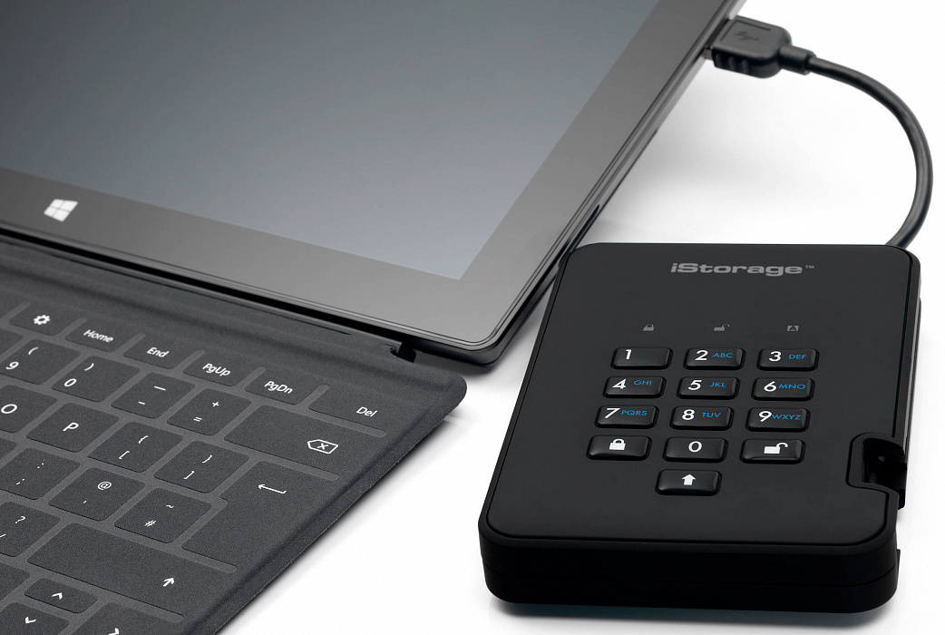 Внешний диск iStorage DiskAshur 2 128Gb IS-DA2-256-SSD-128-B (Black) купить в интернет-магазине icover