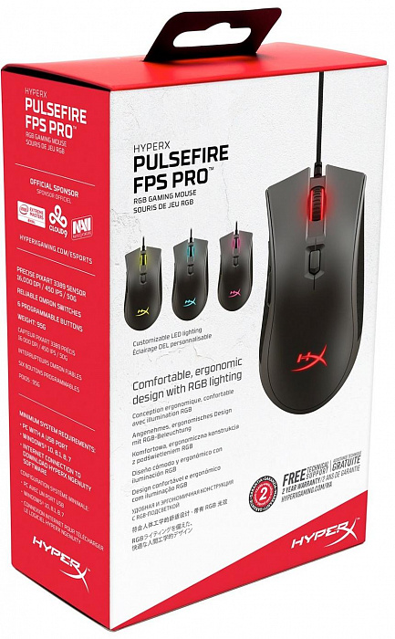 Игровая мышь HyperX Pulsefire Pro Gaming (Black) купить в интернет-магазине icover