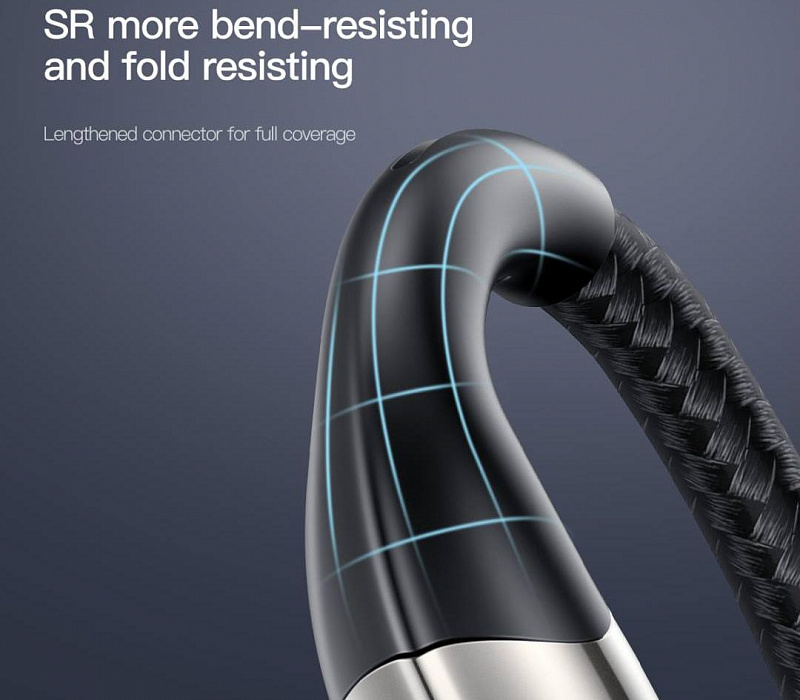 Кабель Baseus Horizontal Data Cable (CALSP-C01) USB/Lightning 2m (Black) купить в интернет-магазине icover
