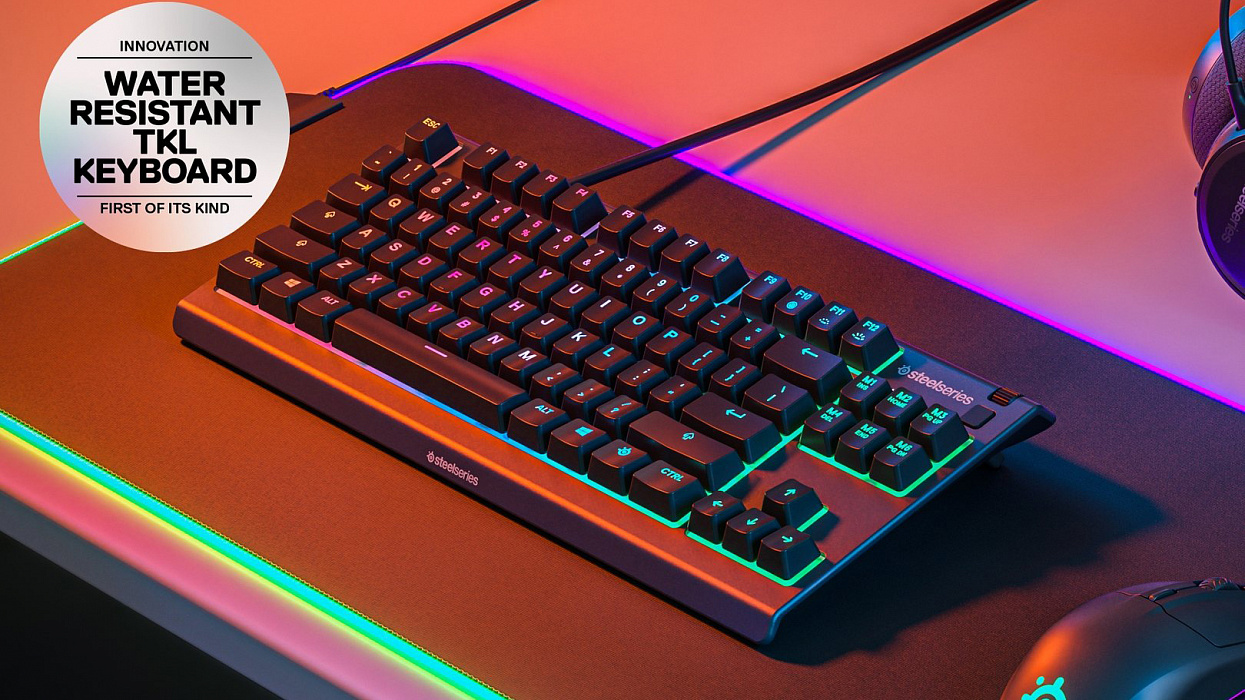 Игровая клавиатура SteelSeries Apex 3 TKL RU (Black) купить в интернет-магазине icover