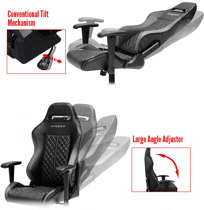 DXRacer OH/DH73/NG - компьютерное кресло (Black/Grey) купить в интернет-магазине icover