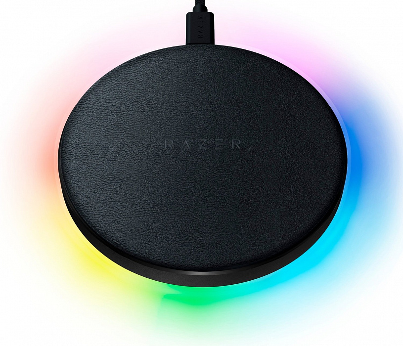Беспроводная зарядка Razer Chroma Charging Pad 10W (RC21-01600100-R371) купить в интернет-магазине icover