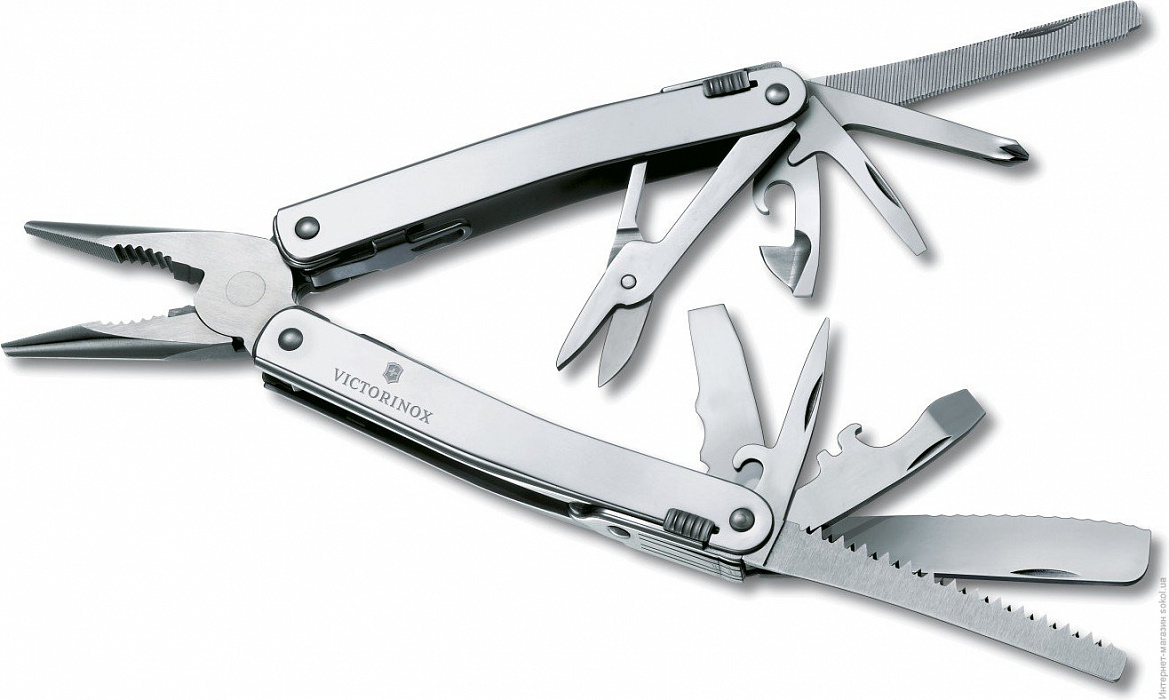 Мультитул Victorinox SwissTool Spirit II (3.0224.L) + кожаный чехол (Black) купить в интернет-магазине icover