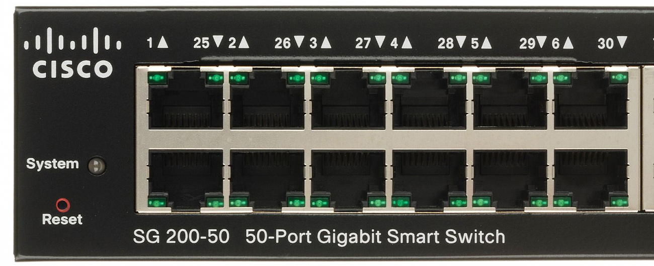 Cisco SG 200-50 50-port Gigabit Smart Switch - управляемый коммутатор купить в интернет-магазине icover