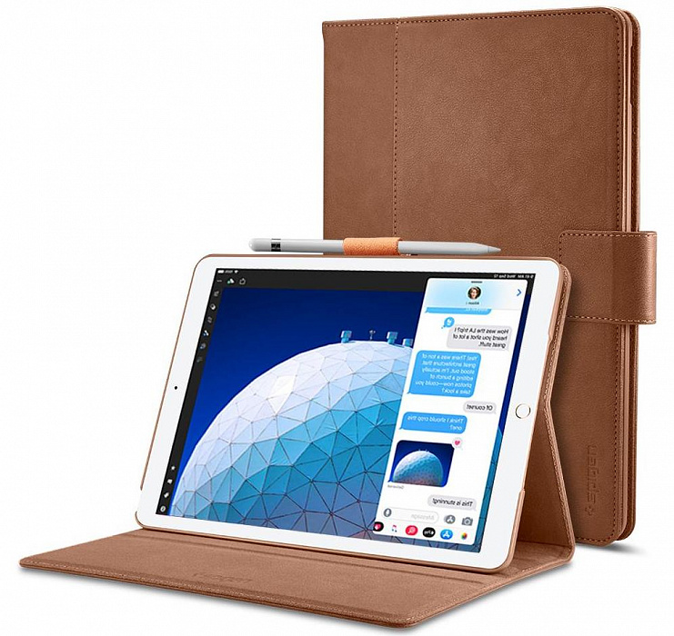Чехол Spigen Stand Folio (073CS26323) для iPad Air/Pro 10.5'' (Brown) купить в интернет-магазине icover