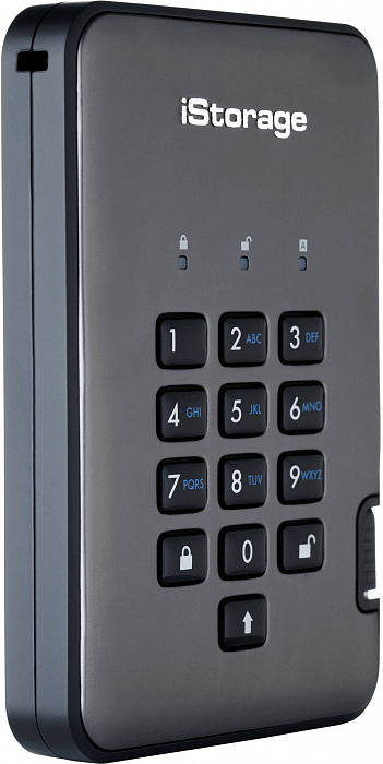 Внешний диск iStorage DiskAshur Pro 2 128Gb IS-DAP2-256-SSD-128-C-G (Graphite) купить в интернет-магазине icover