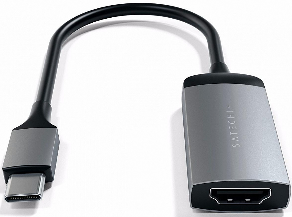 Адаптер Satechi Aluminum Type-C to HDMI ST-TC4KHAM (Space Grey) купить в интернет-магазине icover