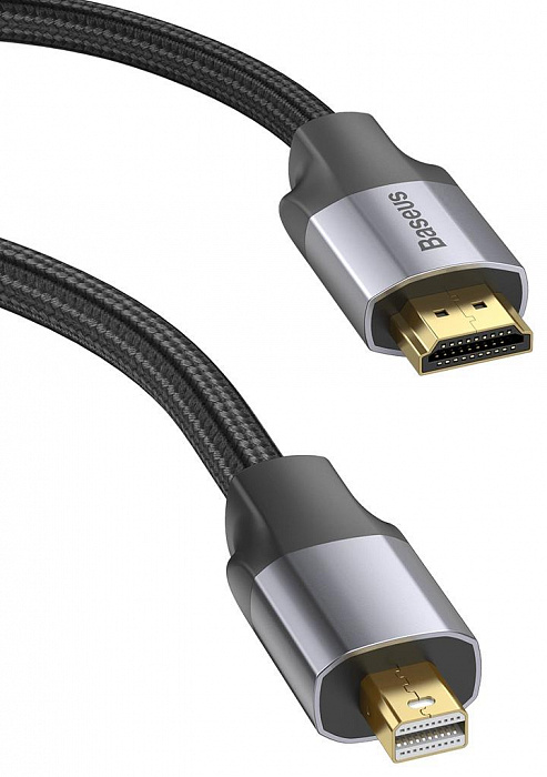 Кабель Baseus Enjoyment Series (CAKSX-M0G) Mini DisplayPort/HDMI 2m (Dark Grey) купить в интернет-магазине icover
