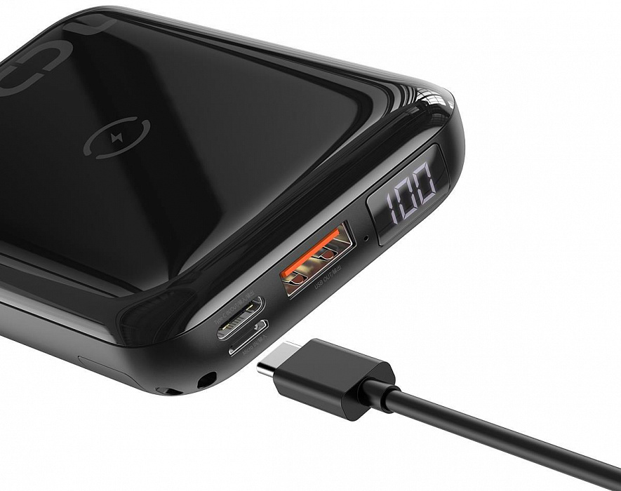 Внешний аккумулятор Baseus Mini S Bracket 10W Wireless Charger 10000mAh (Black) купить в интернет-магазине icover