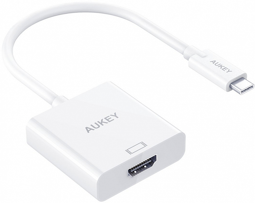 Адаптер Aukey CB-C01 USB-C 3.1 to HDMI (White) купить в интернет-магазине icover