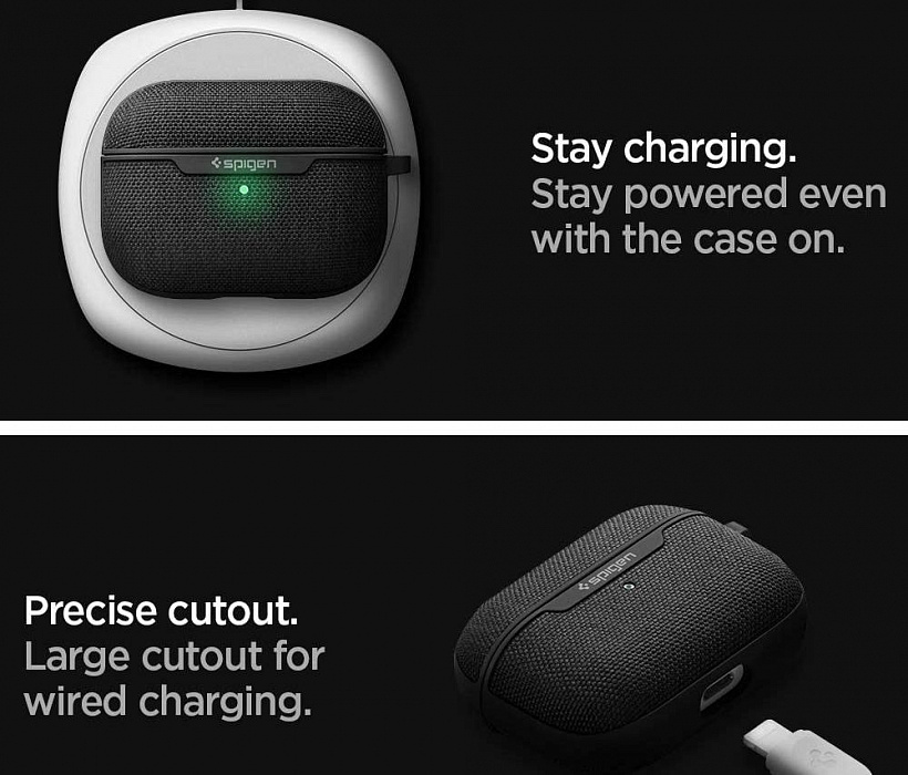 Чехол Spigen Urban Fit (ASD00572) для AirPods Pro (Black) купить в интернет-магазине icover