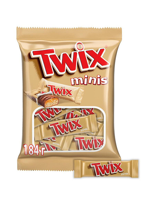 Шоколадные конфеты Twix minis с карамелью и печеньем (184 г.) купить в интернет-магазине icover