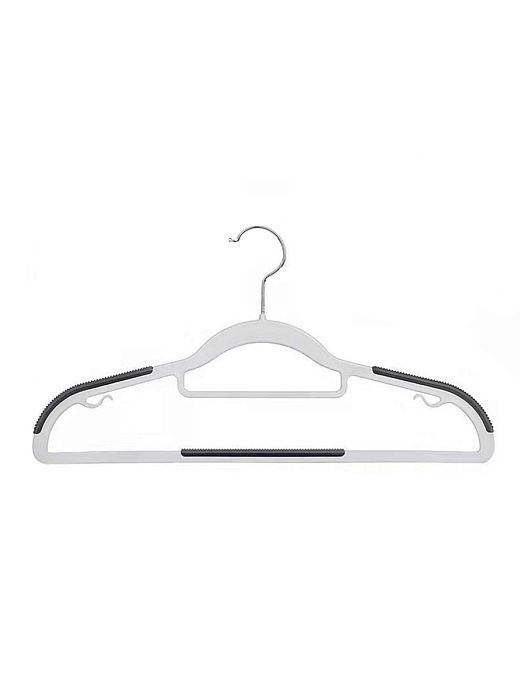 Вешалка-плечики для одежды Ridberg Basic пластиковые со вставками 10 шт (White) купить в интернет-магазине icover
