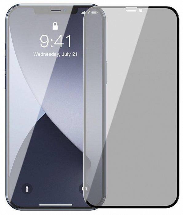 Защитное стекло Baseus Tempered Glass Screen Protector (SGAPIPH67N-ATG01) для iPhone 12 Pro Max (Black) купить в интернет-магазине icover