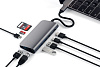 USB-концентратор Satechi Aluminum Type-C Multimedia Adapter ST-TCMM8PAM (Space Gray) купить в интернет-магазине icover