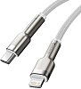 Кабель Baseus Cafule Metal (CATLJK-A02) USB-C/Lightning 1m (White) купить в интернет-магазине icover