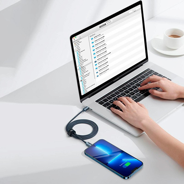 Кабель Baseus Crystal Shine (CAJY000203) Type-C/Lightning 20W 1.2m (Blue) купить в интернет-магазине icover