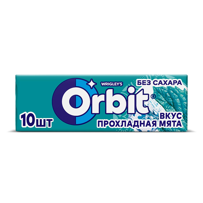 Жевательная резинка Orbit Прохладная мята, без сахара, 30 пачек по 13,6 г купить в интернет-магазине icover