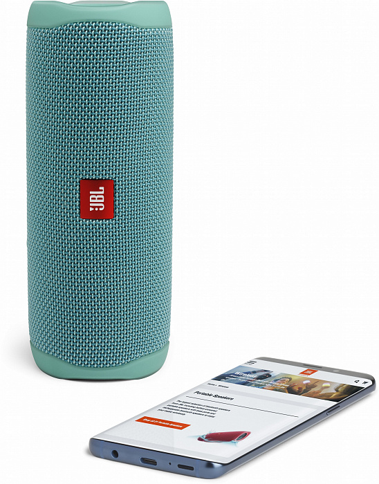 Портативная акустика JBL Flip 5 JBLFLIP5TEAL (Teal) купить в интернет-магазине icover