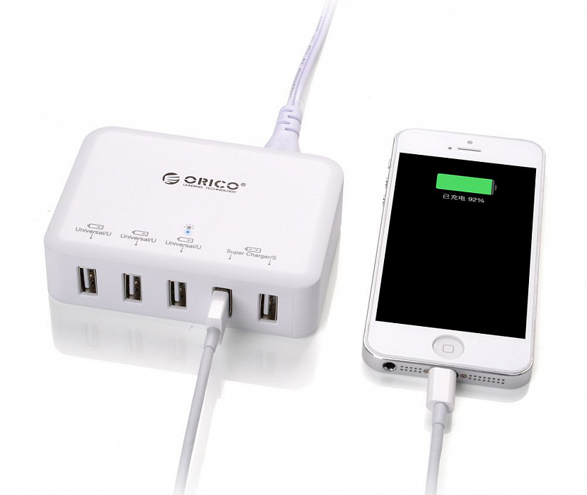 Зарядное устройство Orico DCAP-5S (White) купить в интернет-магазине icover