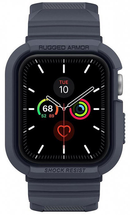 Чехол с ремешком Spigen Rugged Armor Pro для Apple Watch series 7/SE/6/5/4 45mm/44mm (Charcoal Grey) купить в интернет-магазине icover
