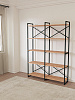 Стеллаж двойной лофт RIDBERG CHICAGO 5 полок (Oak/Black) купить в интернет-магазине icover