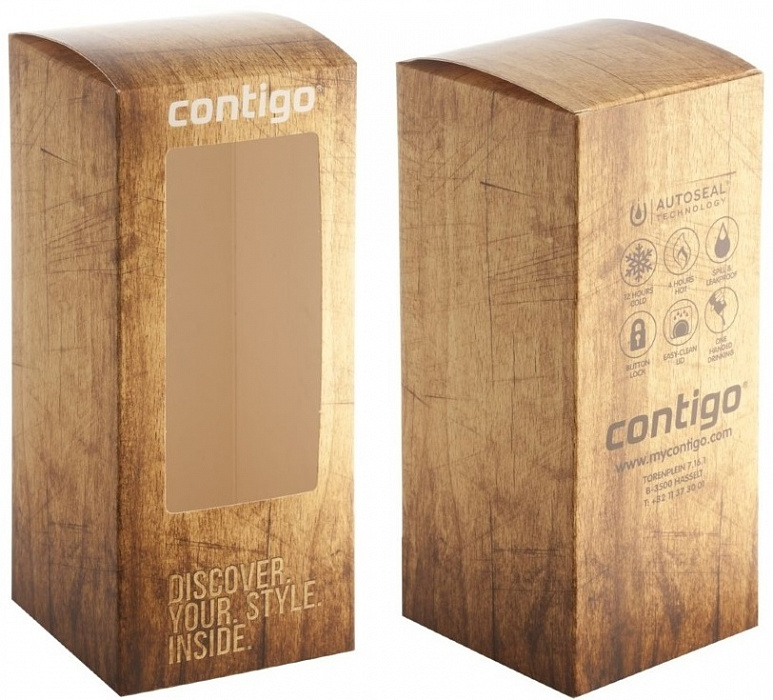 Contigo 6380.58 - коробка для термокружки Contigo West Loop (Wood) купить в интернет-магазине icover