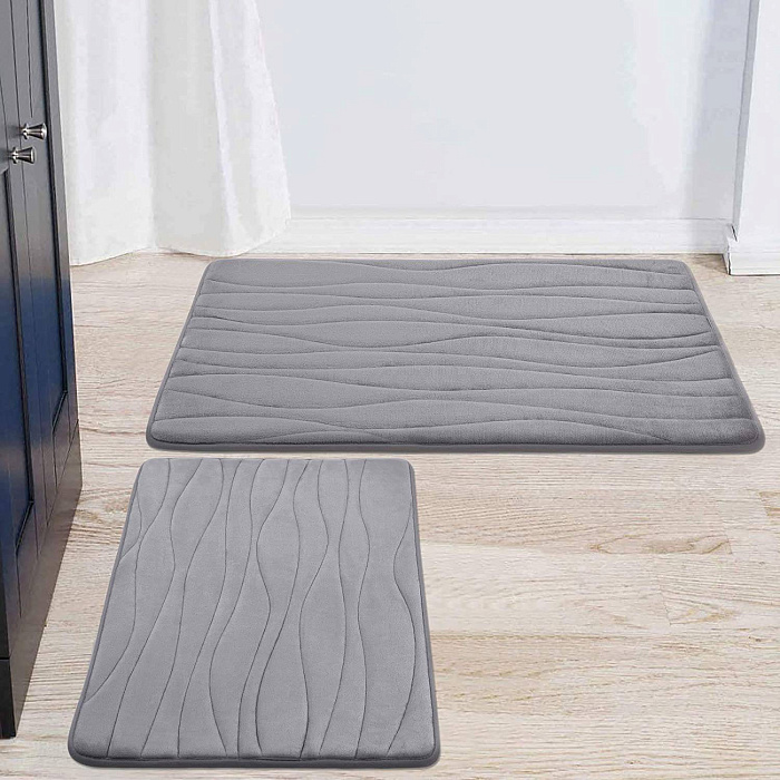 Набор ковриков для ванной Ridberg Bолна 40x60, 50x80 (Grey) купить в интернет-магазине icover