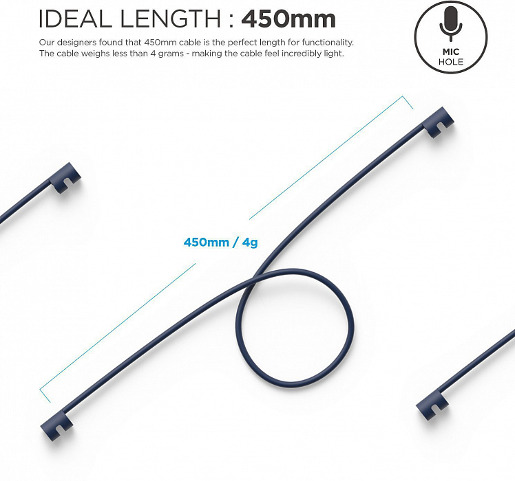 Держатель Elago Strap (ESTR-AP-JIN) для AirPods (Jean Indigo) купить в интернет-магазине icover