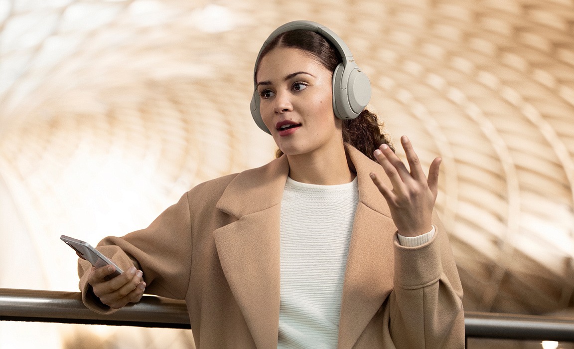 Bluetooth-наушники с микрофоном Sony WH-1000XM4 (Silver) купить в интернет-магазине icover