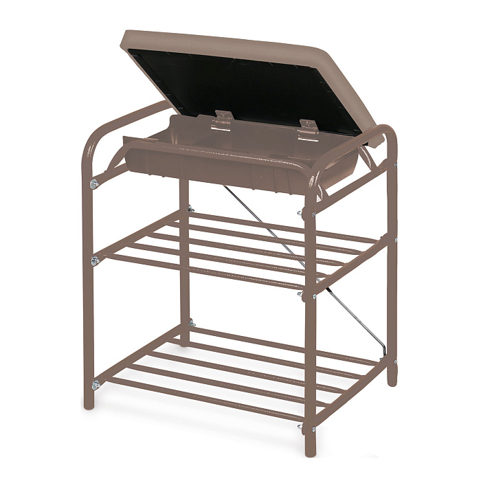 Банкетка Ника БП1-1/К с мягким сиденьем и ящиком (Brown) купить в интернет-магазине icover