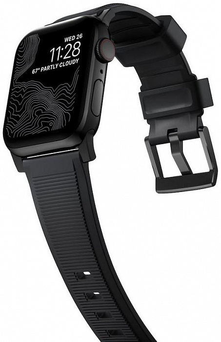 Ремешок Nomad Rugged Strap (NM1A41BN00) для Apple Watch Series SE/6/2/3/4 42/44 mm (Black) купить в интернет-магазине icover
