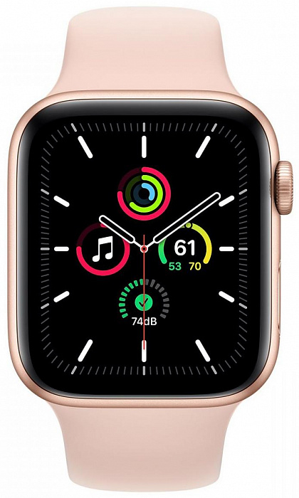 Умные часы Apple Watch SE 44mm GPS MYDR2RU/A (Gold/Pink Sand) купить в интернет-магазине icover