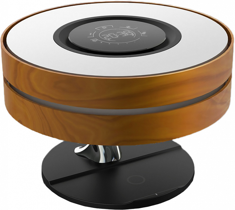 Умный светильник HomeTree Dawn (YT-M1601-B3) с беспроводной зарядкой и колонкой (Brown) купить в интернет-магазине icover
