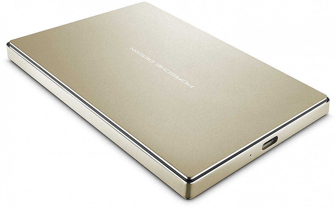Внешний накопитель LaCie Porsche Design Mobile 2Tb USB 3.1 STFD2000403 (Gold) купить в интернет-магазине icover