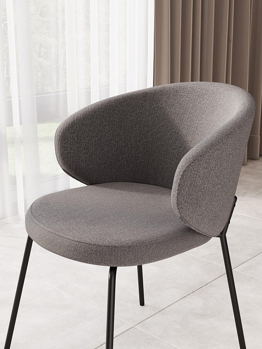 Стулья Ridberg БАЛМАХА велюр 2 шт (Dark Grey) купить в интернет-магазине icover