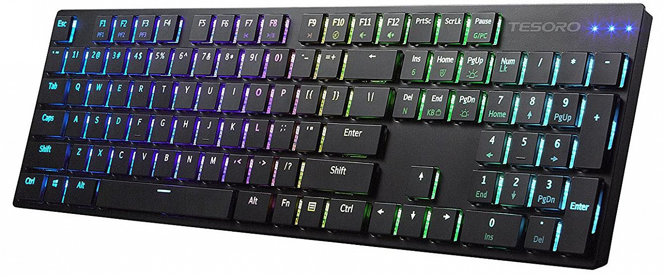 Игровая клавиатура Tesoro Gram XS (Black/Kailh Blue) купить в интернет-магазине icover