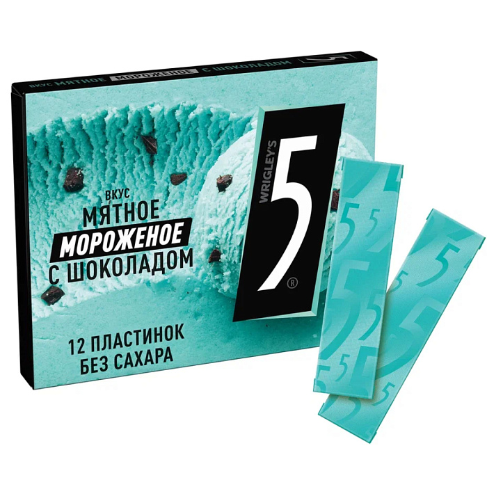 Жевательная резинка Five Muse Мятное мороженое с шоколадом, без сахара (10х31.2г) купить в интернет-магазине icover