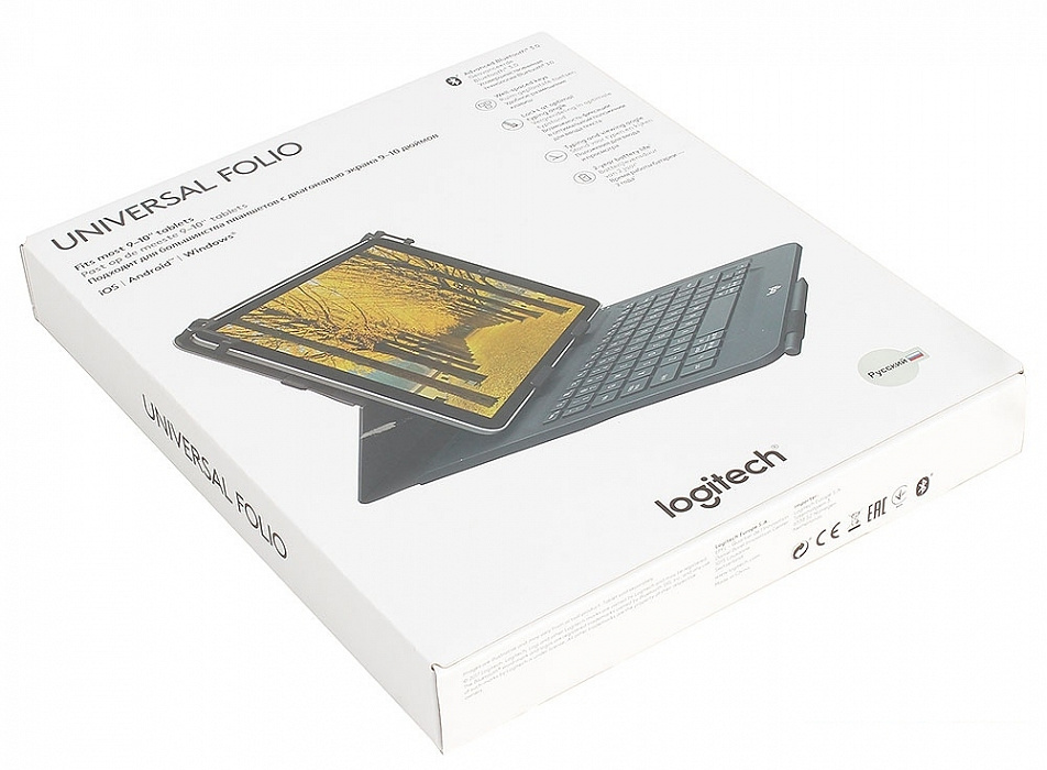 Клавиатура-чехол Logitech Universal Folio (920-008342) для планшетов купить в интернет-магазине icover