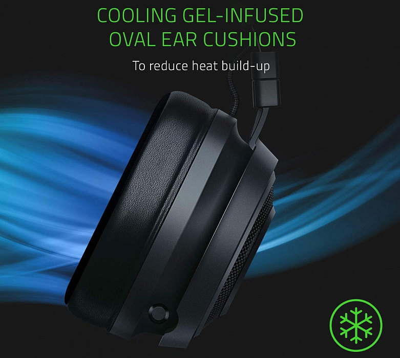 Игровая гарнитура Razer Nari Ultimate Wireless (RZ04-02910100-R3M1) для Xbox One (Black/Green) купить в интернет-магазине icover