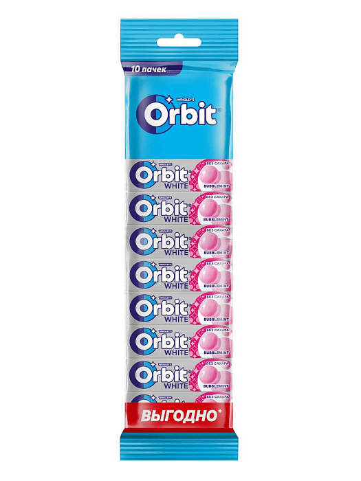 Жевательная резинка Orbit White Bubblemint без сахара (10 х 13.6 г) купить в интернет-магазине icover
