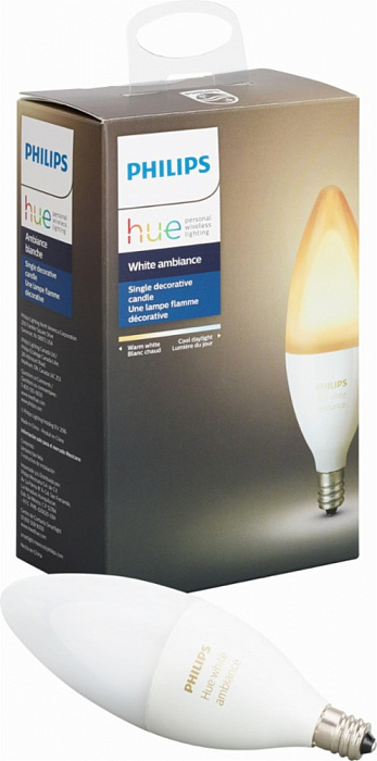 Умная светодиодная лампа Philips Hue White Ambiance E12 Apple HomeKit (929001301601) купить в интернет-магазине icover