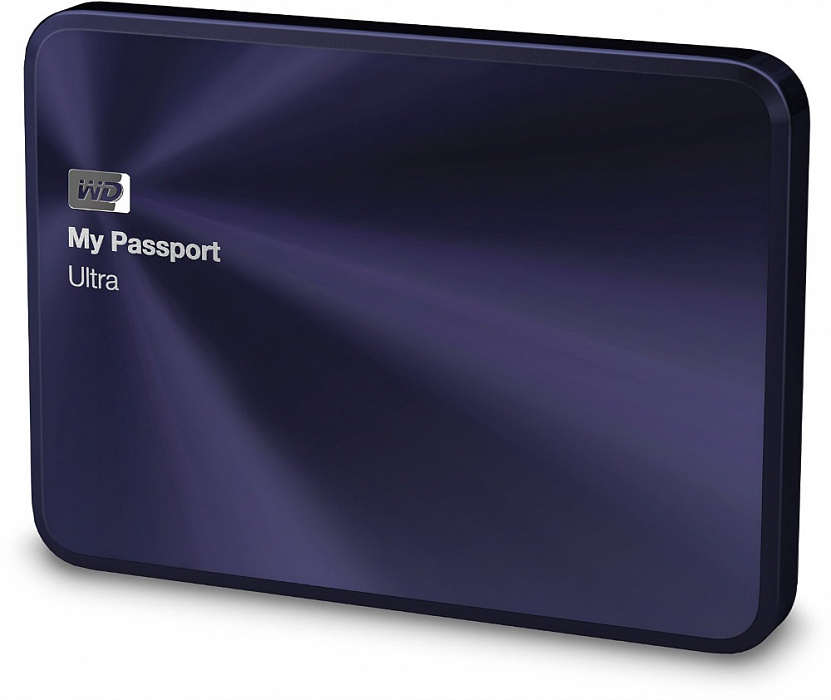 Western Digital My Passport Ultra Metal Edition 1Tb (WDBW5L0010BBA) - внешний жесткий диск (Blue) купить в интернет-магазине icover