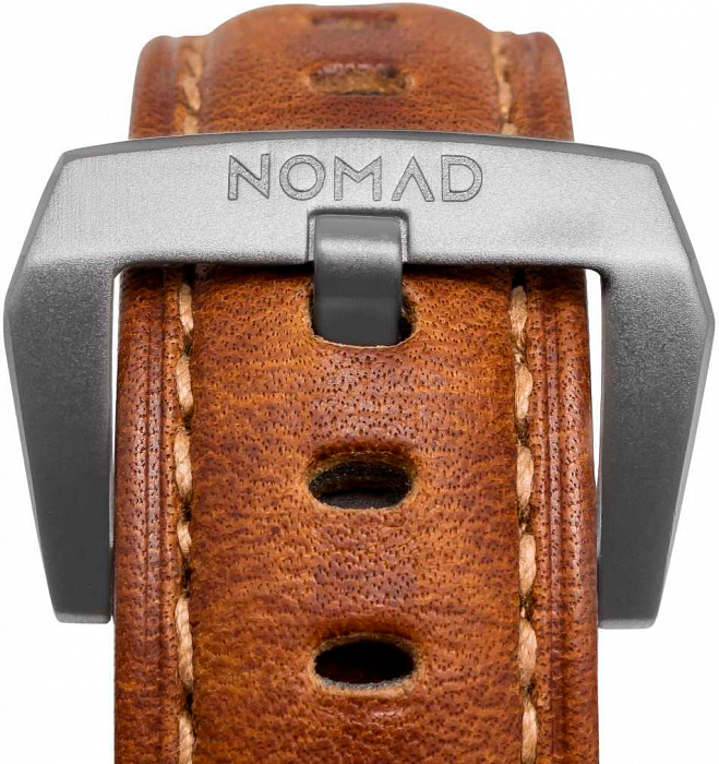 Ремешок Nomad Traditional Strap (NM1A4RST00) для Apple Watch Series SE/6/2/3/4 42/44 mm (Brown/Silver) купить в интернет-магазине icover