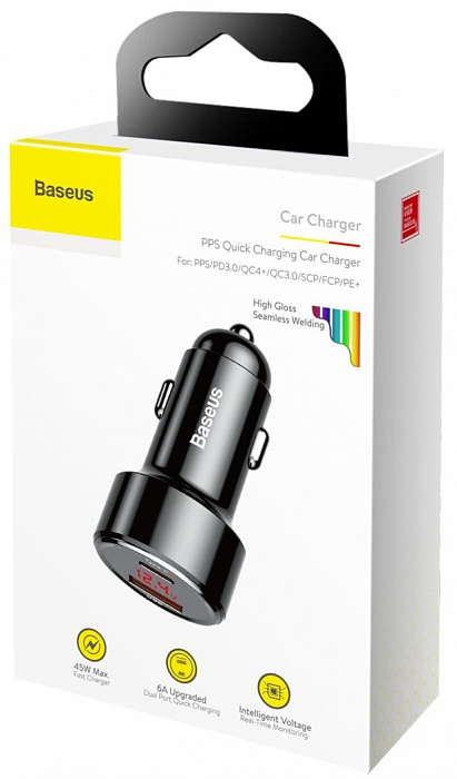 Автомобильное зарядное устройство Baseus Magic Series CCMLC20C-01 (Black) купить в интернет-магазине icover