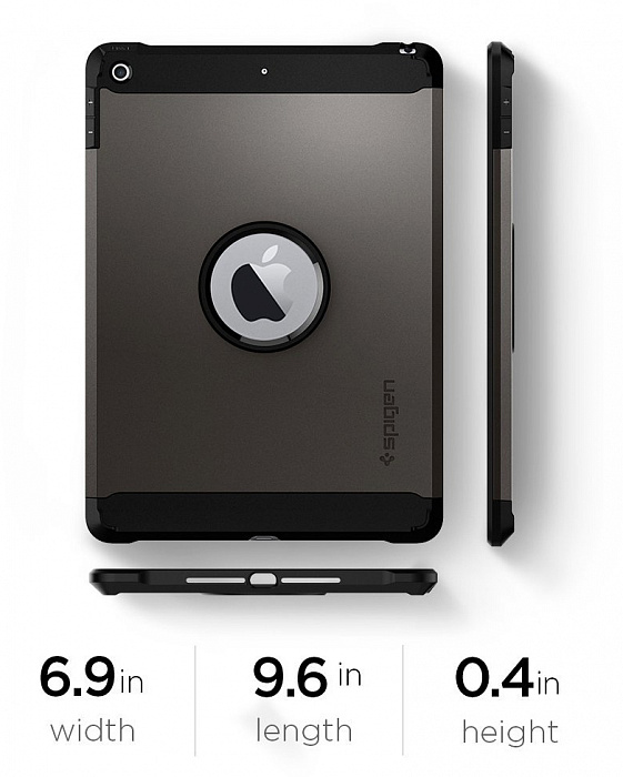 Чехол-накладка Spigen Tough Armor (053CS22261) для iPad 9.7 (Gun metal) купить в интернет-магазине icover