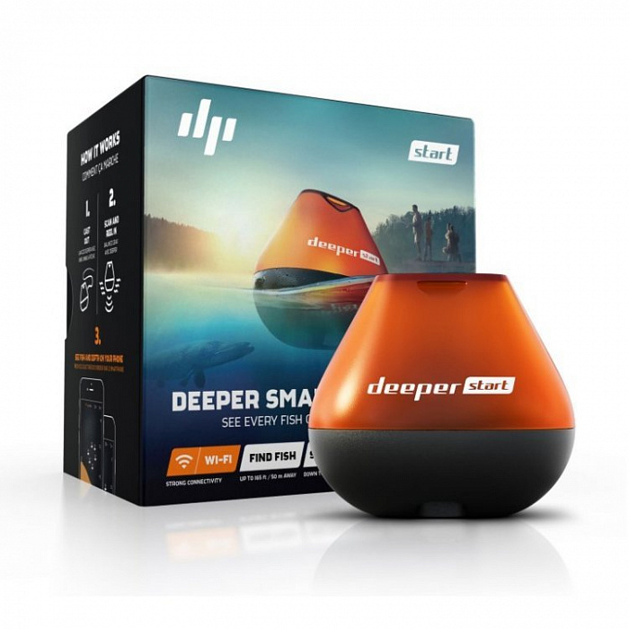 Беспроводной эхолот Deeper Start Wi-Fi (Orange) купить в интернет-магазине icover