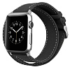 Ремешок Cozistyle Double Tour Leather (CDLB010) для Apple Watch/Series SE/6/2/3/4 42/44mm (Black) купить в интернет-магазине icover